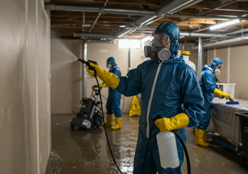 Basement Sanitization and Antimicrobial Treatment process in Mendon, VT